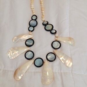 15-in Coral like and mother of pearl like necklace 16 in